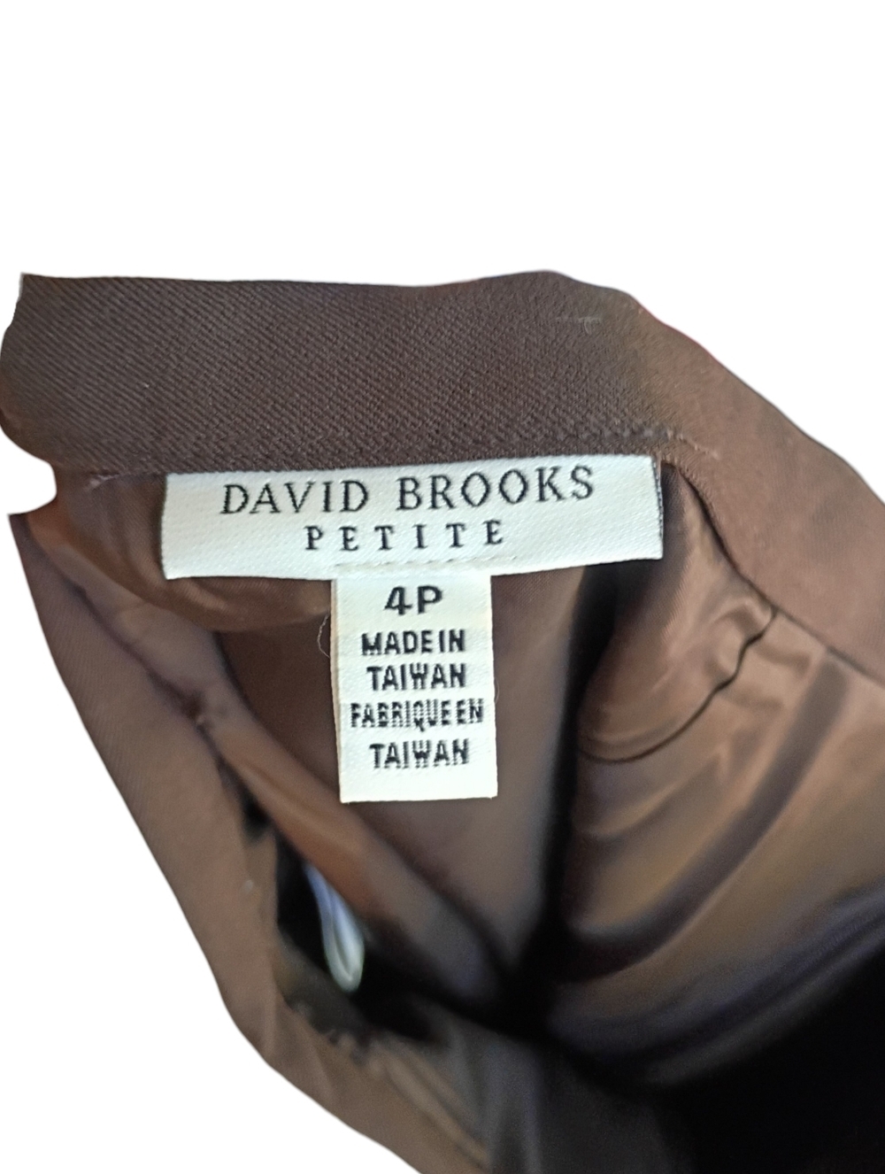 NWT David Brooks Petite Coffee Mini Skirt Size 4P - Picture 6 of 6